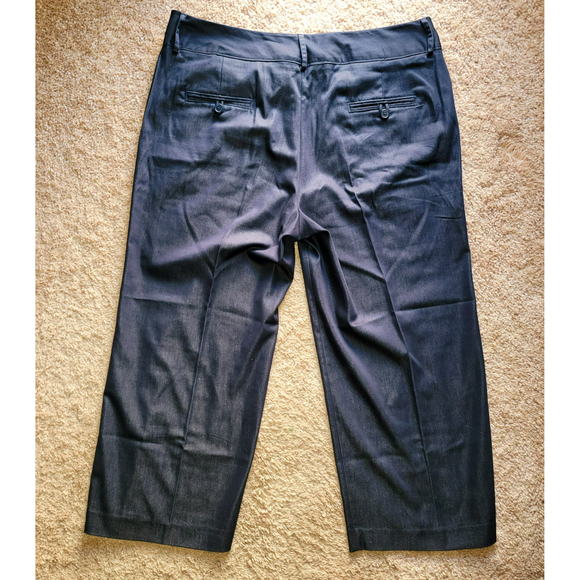 Essentials by Milano Women Plus Size 16 Navy Business Causal Denim Slack Pants - Picture 3 of 11